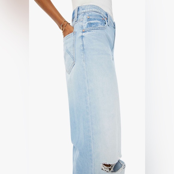 MOTHER Superior High Waisted Spinner Zip Heel in Ripped Off - Picture 3 of 11